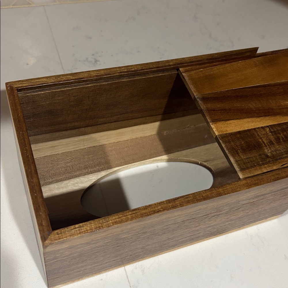 Wooden Tissue Box Cover - Picture 3 of 6